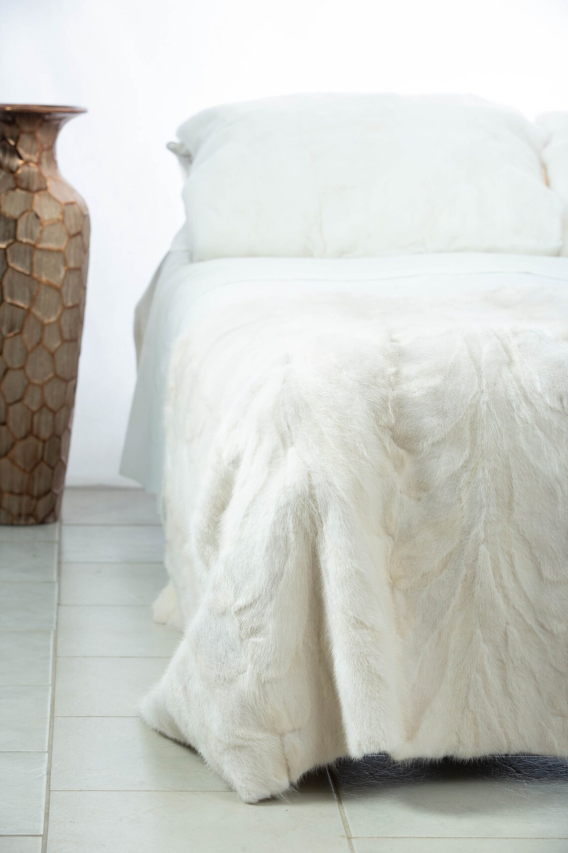 5stars White Real Mink Fur Throw Fur Warmer Fur Comforter Etsy