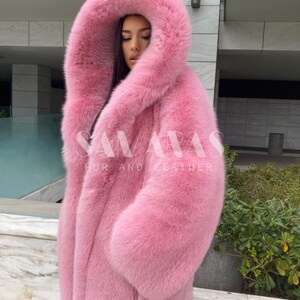 Real Pink Fur Coat 