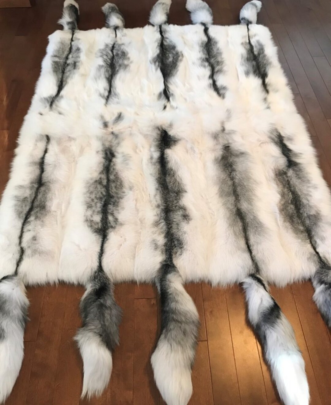 REAL ARTIC FOX Fur Throw/blanketfull Skin Fox Blanket Luxury Etsy