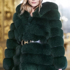 LUXURY FOX  FUR  jacket with Whole skins, fur jacket, luxury fur, available in various fox colours,perfect gift, present
