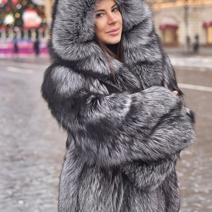 LUXURY FOX FUR Jacket With Whole Skins, Fur Jacket, Luxury Fur ...
