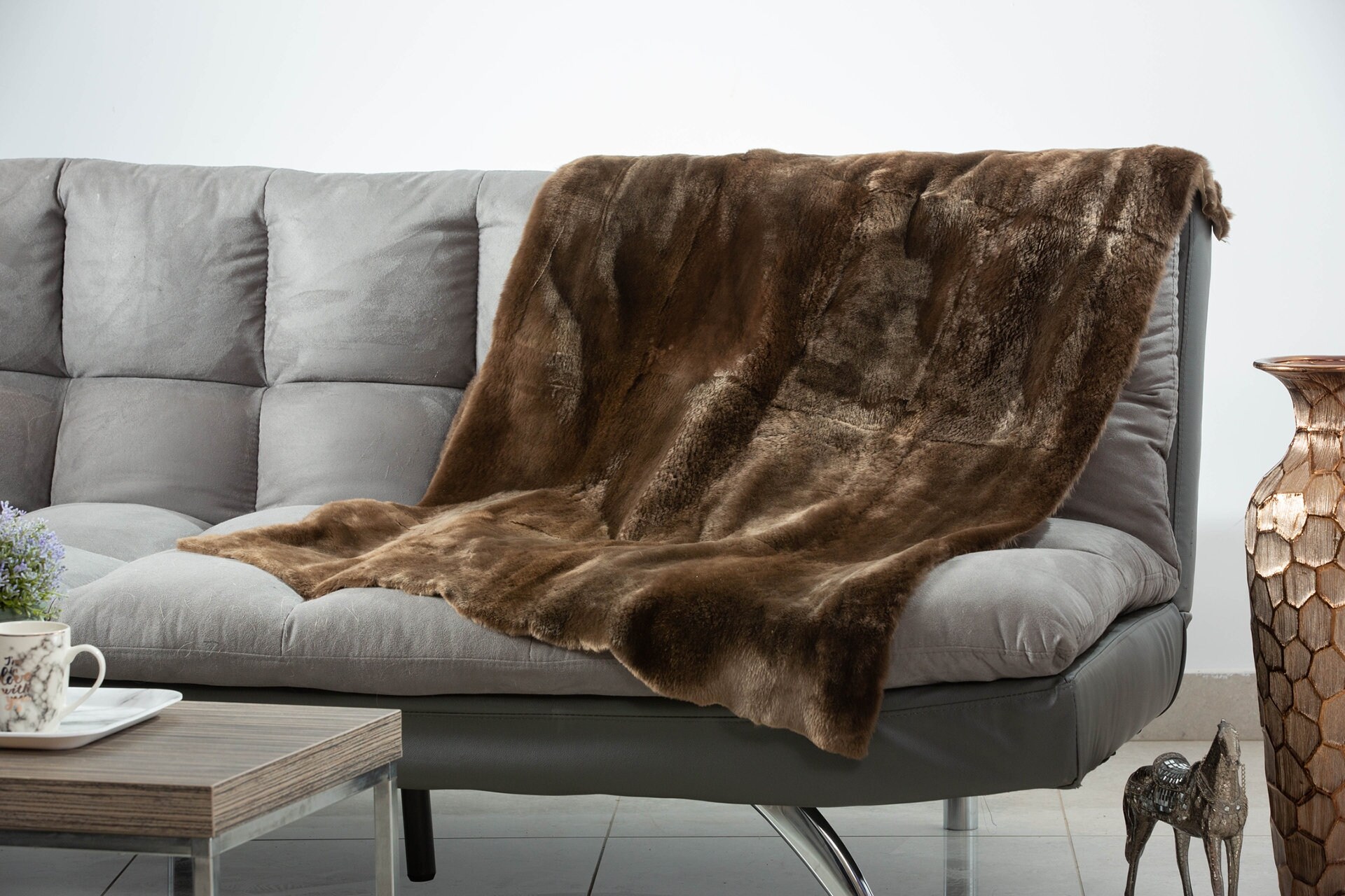 Real Sheared Beaver Fur Throw Fur Warmer Fur Comforter Fur Etsy