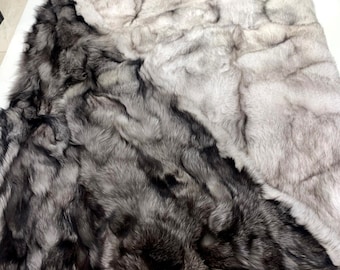 Beidseitig Pelzdecke Blaufuchs Echtpelz,Fell Kuscheldecke,Pelz Tröster,Pelzdecke,Fuchsdecke,Pelzwärmer,Geschenk,Geschenk, Pelzkissen