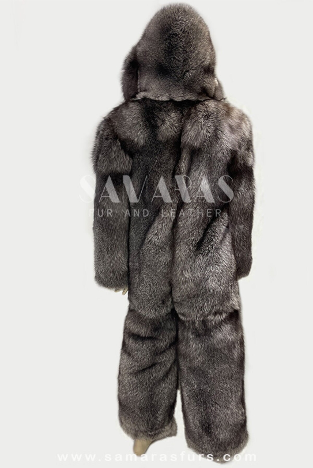 Double Side Fox Fur Costume With Whole Skins,fur ,luxury Fur Suit