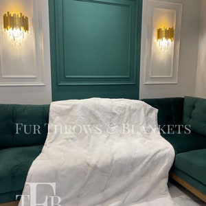 LUXURY Velvet Sheared Mink fur throw,full skin mink blanket,cashmere style lining,fur warmer, fur comforter, fur rug, sheared fur blanket