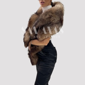 Ready to ship double face luxury crystal Fox Fur Boa, 65 inch,Fur stola,real fur Collar,Saga Furs Scarf Fur Stole,fur etol, gift