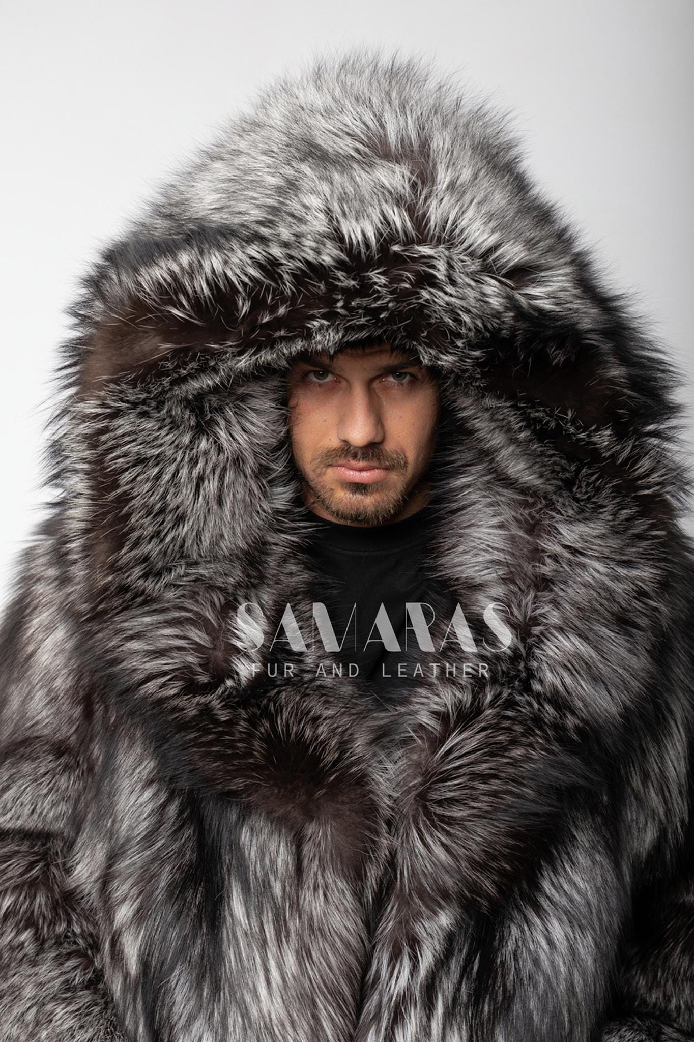 専用❣️豪華すぎます❣️ファーフード❣️ 贅沢なファーフード付きスカンジナビア産シルバーフォックスファー