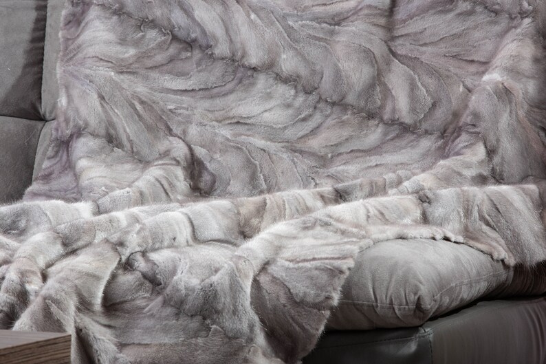 Real Mink Fur Throw Fur Warmer Fur Comforter Fur Rug Etsy