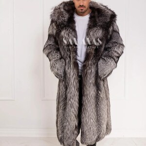 Luxury Men's Fox Fur Hooded Jacket