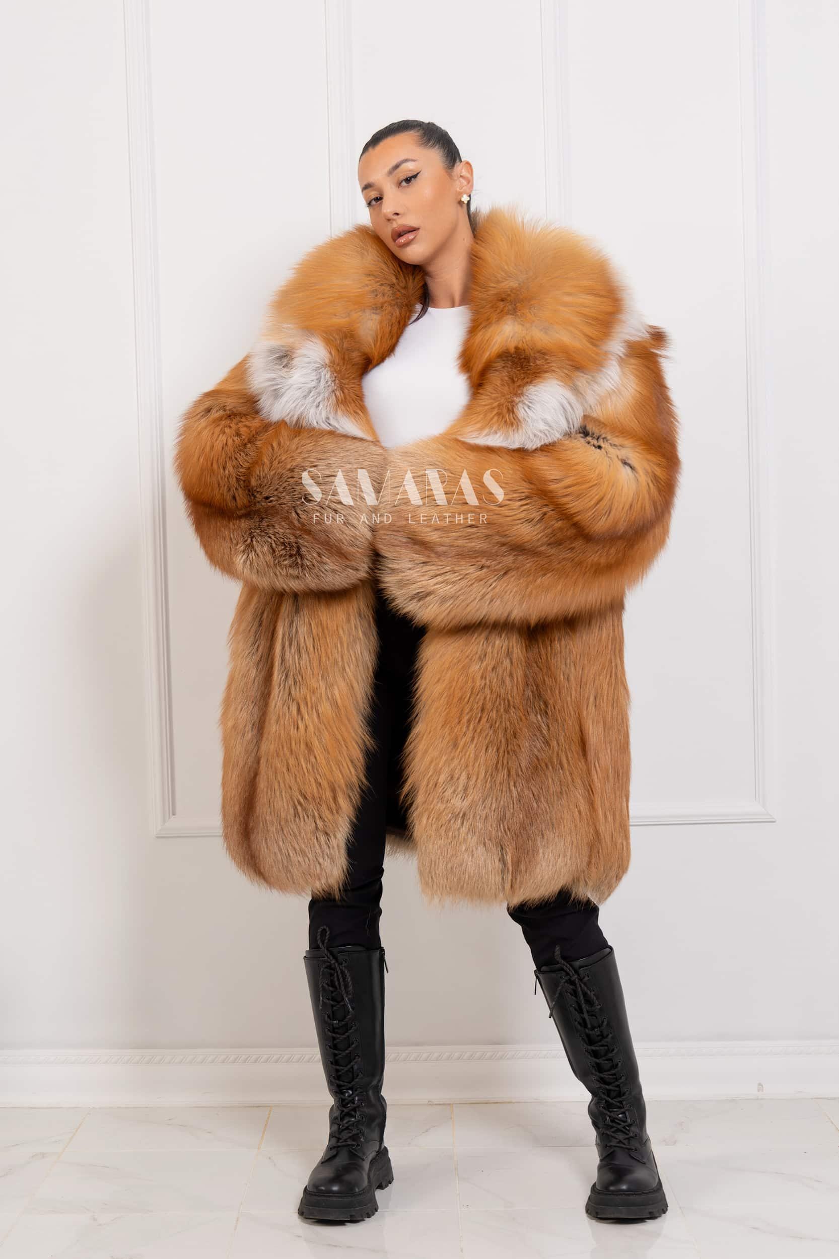 Luxury Scandinavian Gold Fox Fur Coat With Super Lavish Collar - Etsy