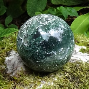 Moss Agate Sphere from India