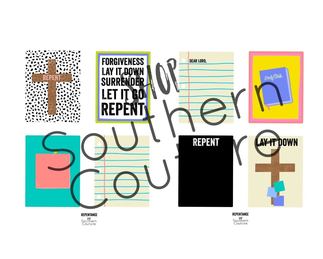 Repentance Journaling Cards Bible Journaling // Printable Etsy