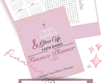 Faith, Goals & Glow Up Faith Based  Finance and prayer Journal