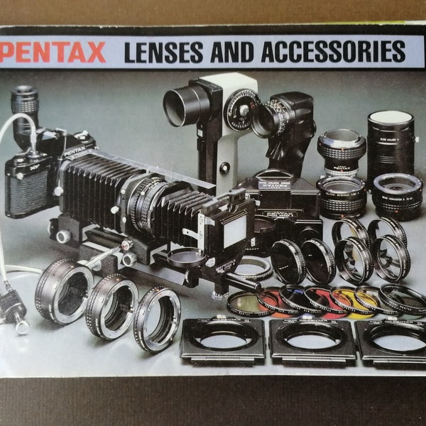 Pentax Lens and accessories booklet.  61 pages. English