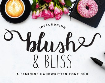 Blush & Bliss - A Feminine Font Duo