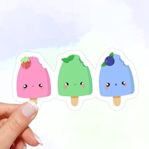 Kawaii Ice Cream Pops Sticker: Waterproof Vinyl Decal