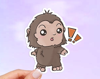 Kawaii Bigfoot Vinyl Sticker: Waterproof Car, Laptop Decal