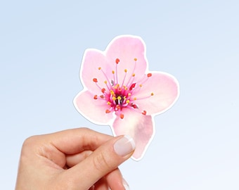 Cherry Blossom Sticker: Waterproof Vinyl Decal