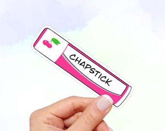 Lip Balm Vinyl Sticker: Waterproof Laptop Decal