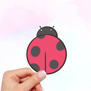 Lady Bug Vinyl Sticker, Waterproof sticker, laptop sticker, water bottle sticker, car sticker, bug sticker
