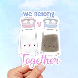 Salt and Pepper Vinyl Sticker, Waterproof sticker, Car sticker, water bottle sticker, laptop sticker, Kawaii Sticker, Food Sticker
