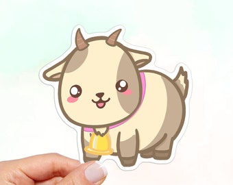 Kawaii Goat Vinyl Sticker: Waterproof Laptop/Car Decal