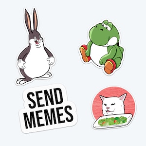 Meme Sticker Pack, Meme Vinyl Stickers,