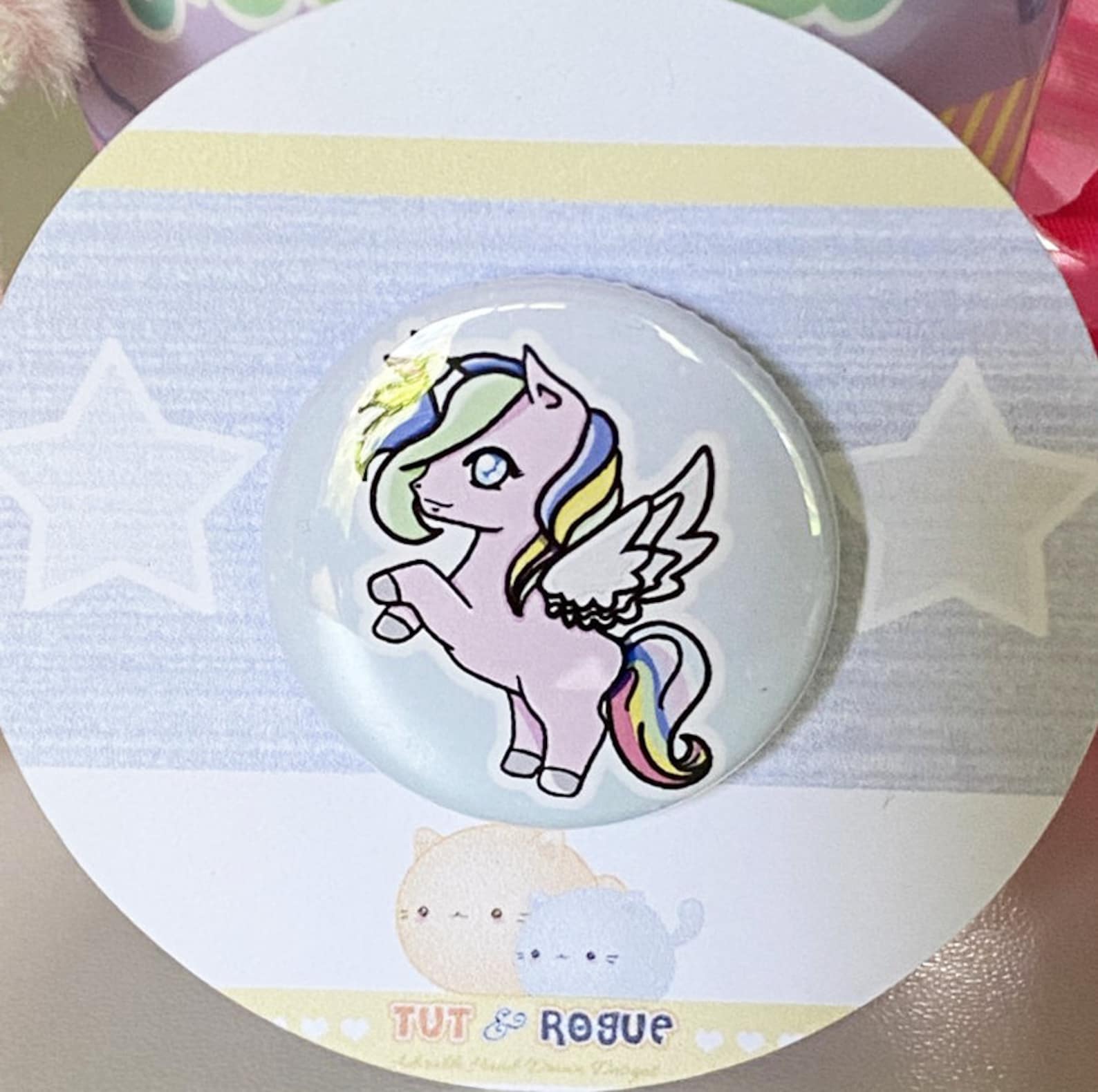Unicorn Button Pin Pinback Button Unicorn Button Button Etsy