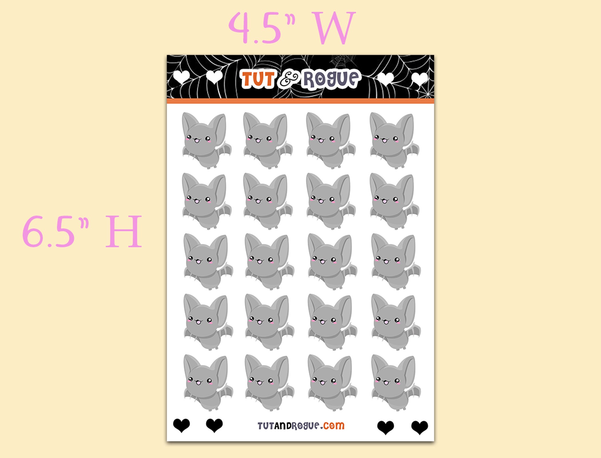 Bat Stickers Sheet | Etsy