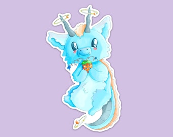 Kawaii Dragon Vinyl Sticker: Waterproof Laptop, Car Decal