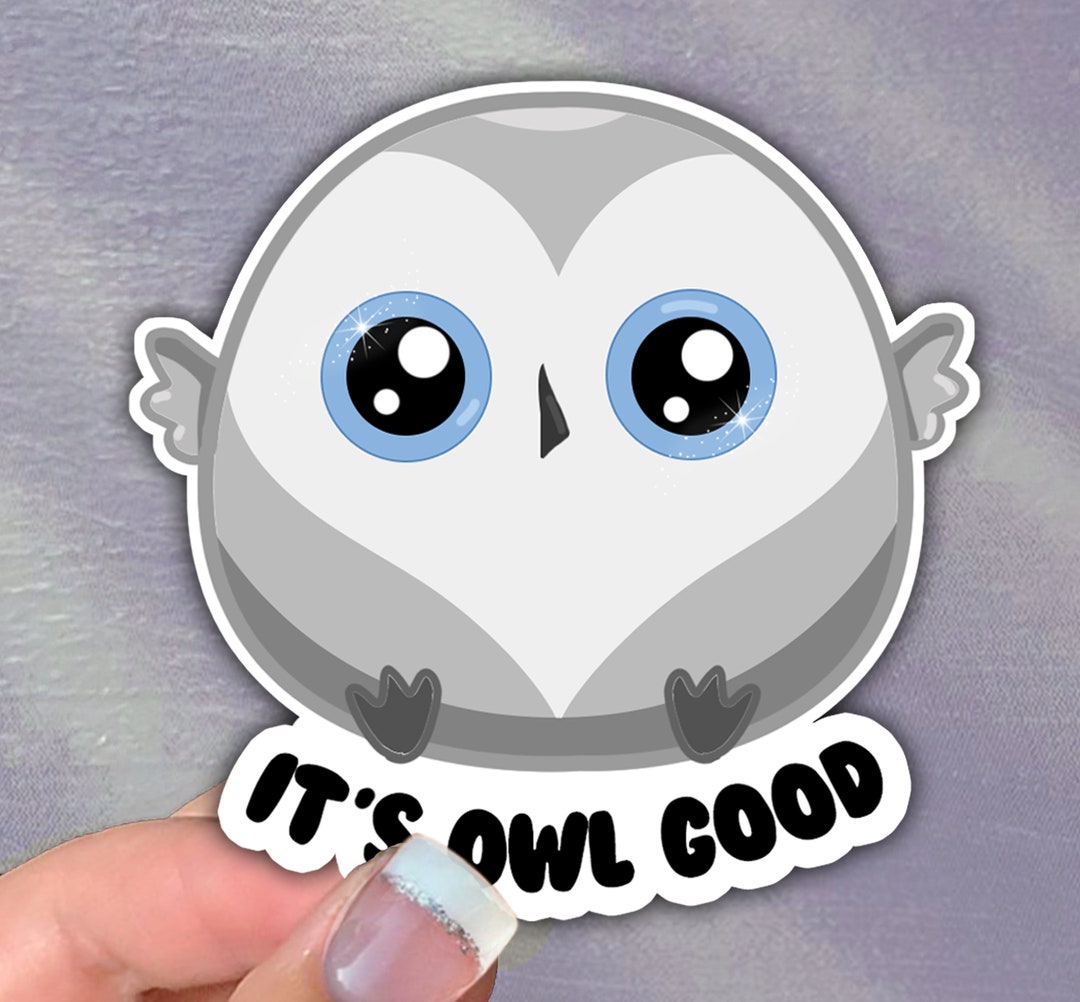 Owl Vinyl Sticker, It's Owl Good, Waterproof Sticker, Laptop Sticker, Car Sticker, Water Bottle