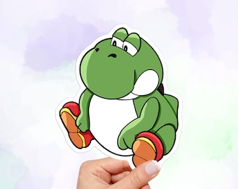 Fat Yoshi Meme Vinyl Sticker, Meme stickers, waterproof sticker, water bottle stickers, laptop stickers cute, car sticker