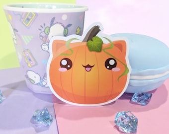 Cat Pumpkin Magnet
