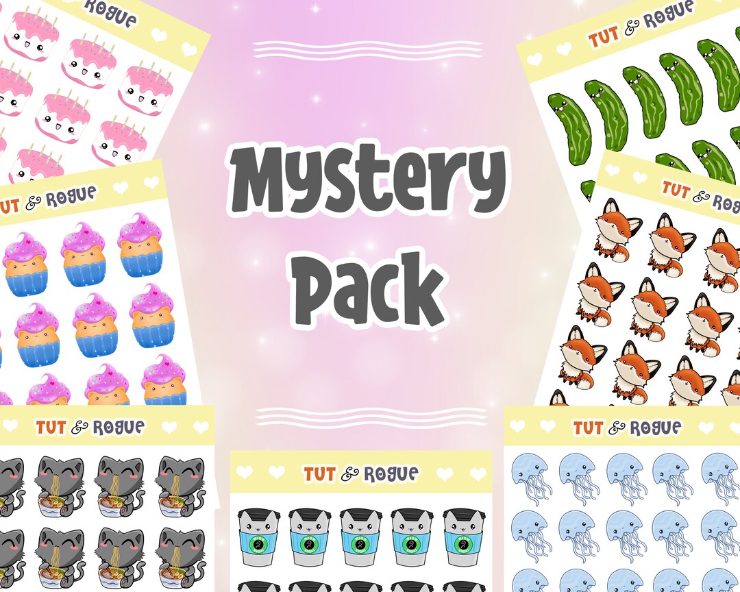 Random Sticker Pack, Mystery Sticker Sheets - Etsy