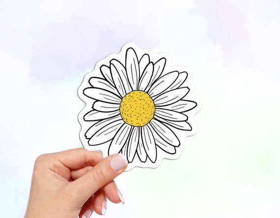 White Daisy Sticker