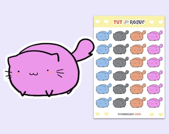Pastel Cat Sticker Sheet