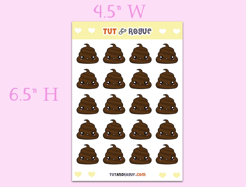 Poop Sticker Sheet - Etsy