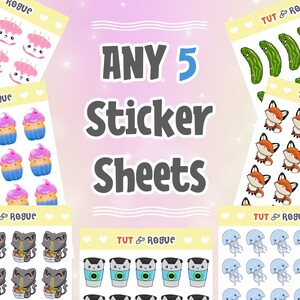 Sticker Pack Pick 5 Sticker Sheets