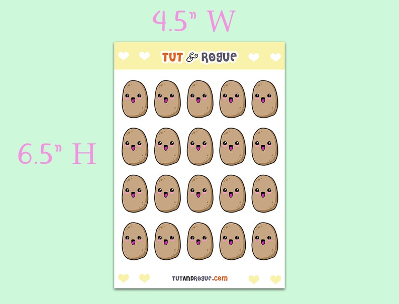 Potato Sticker Sheet - Etsy