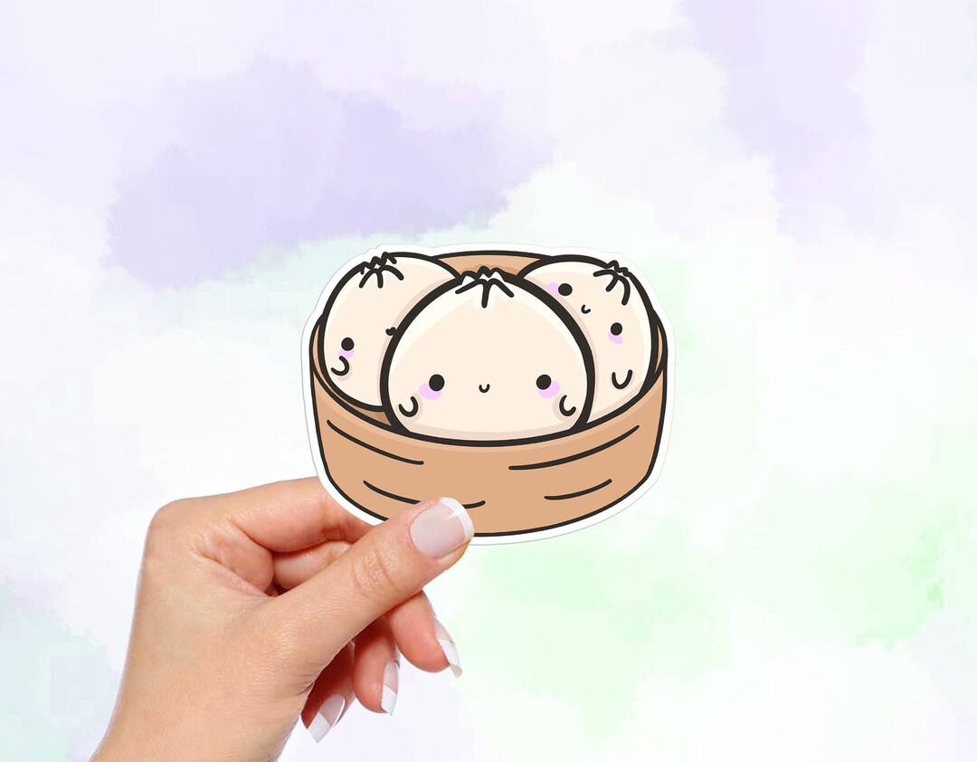 Kawaii Dumpling Vinyl Sticker: Waterproof Laptop Decal - Etsy
