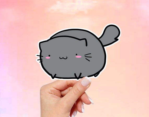 Cute cartoon grey cat  CanStock