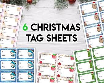 Christmas Gift Tags 6 Sheets, You pick!