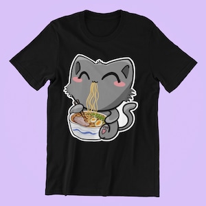 Ramen Noodle Cat T-Shirt, Anime Shirt