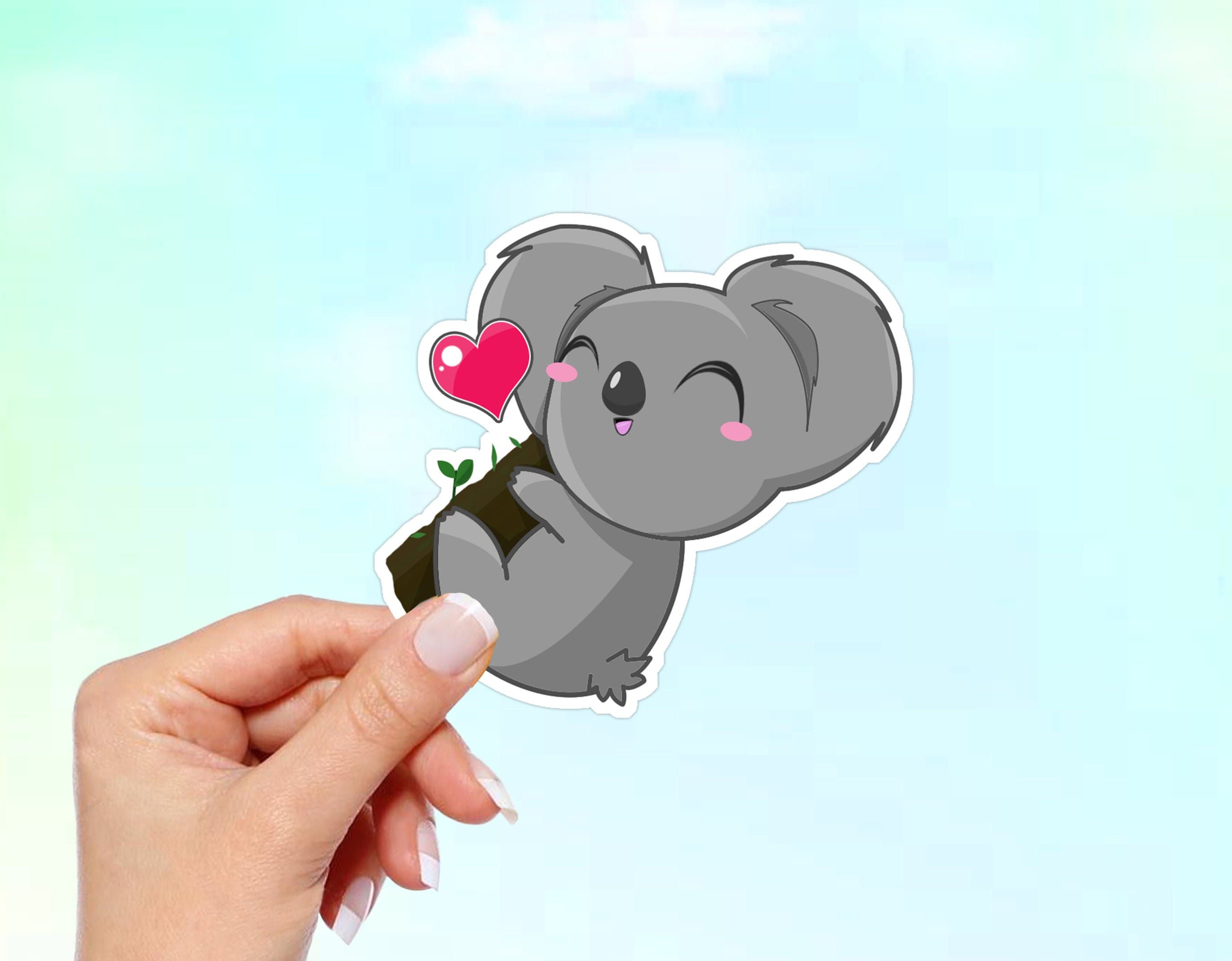 Laptop 2 Koala Vinyl Paper Glossy Stickers Decals Skateboard Sticker