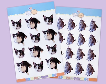 Custom Pet Portrait Stickers: Waterproof Personalized Decals (Set of 3)