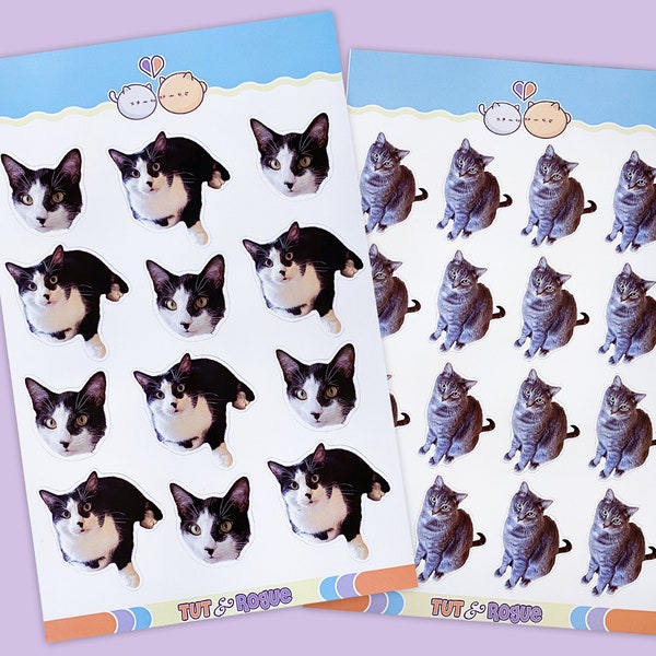 3 Custom Pet Sticker Sheets , personalized stickers , waterproof stickers, pet lover gift ideas, custom stickers