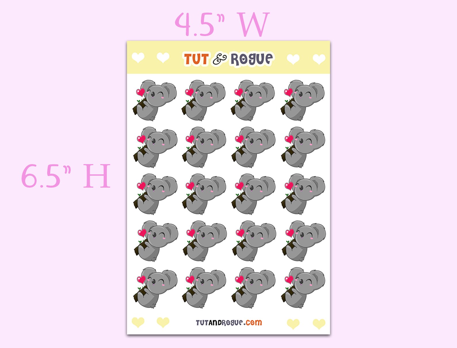 Koala Sticker Sheet Etsy