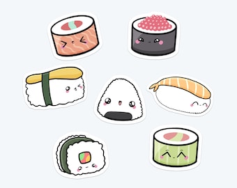Il Cibo Sushi Pasti Carta Adesivi Diy Del Fumetto Della Scrapbook Kawaii Cancelleria Stickers