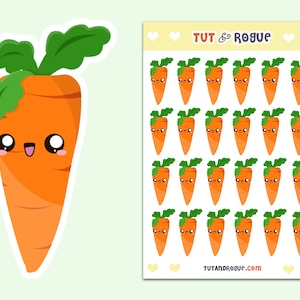 Feuille d'autocollants carotte