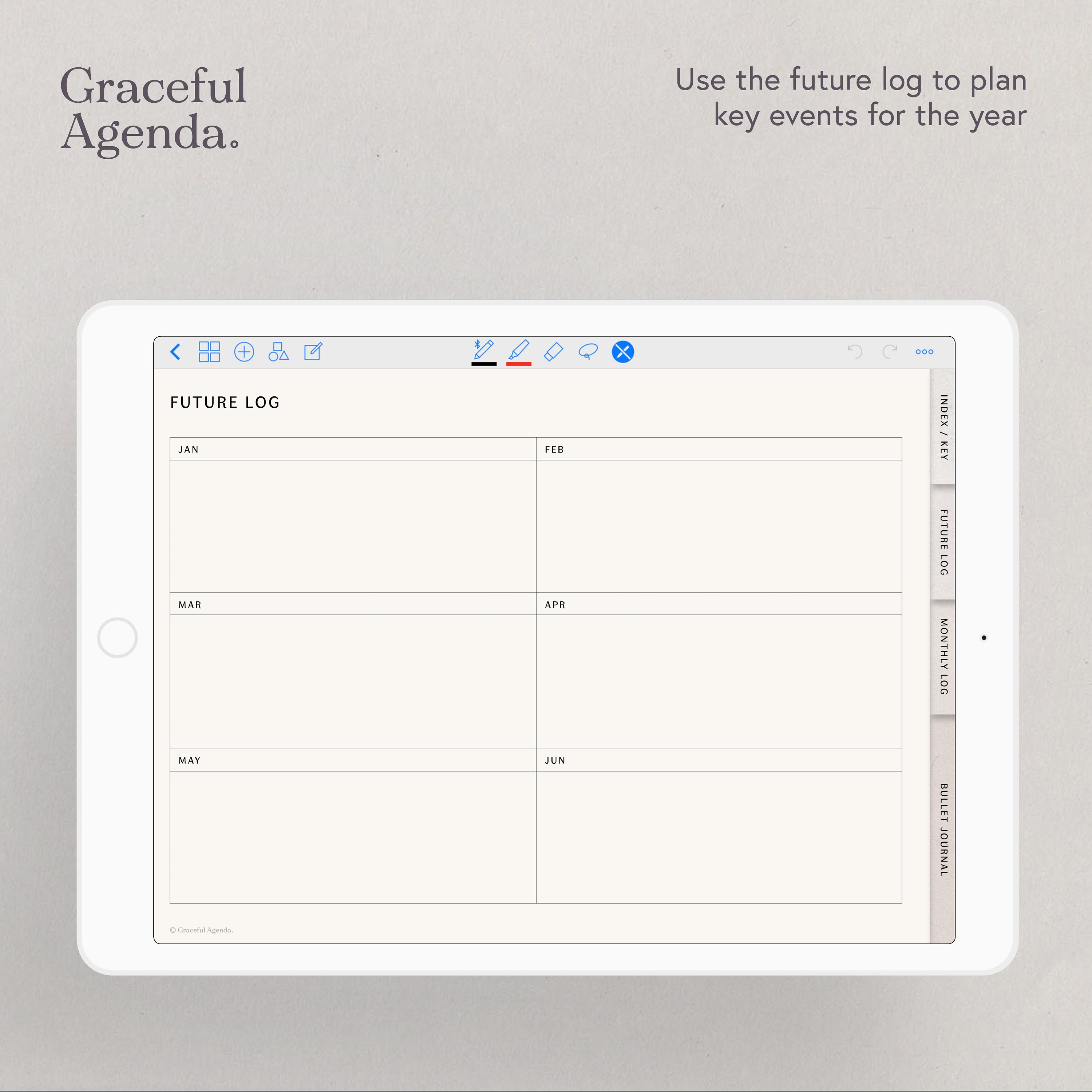 Digital Basic Bullet Journal Goodnotes Planner Minimalist | Etsy